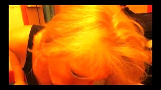 Beautiful blond milf takes warm cum all over her face …..