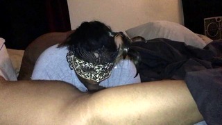 Gagging On The Big Black Cock