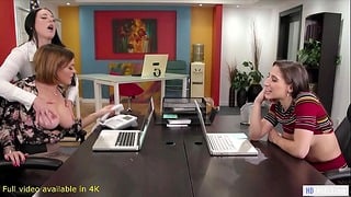 Girlsway – Having Butt Sex To Receive The Job – Abella Danger, Angela White + Krissy Lynn