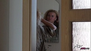 Blond Curly Hair Milf Love Cock so Much and Ride It Rough