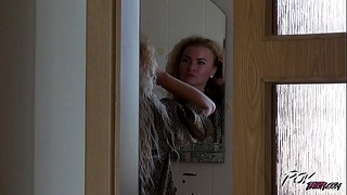 Blond Curly Hair Milf Love Cock so Much and Ride It Rough