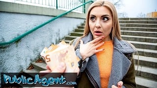Outside Agent Russian Blond Caty Kisses Loves A Big Cock